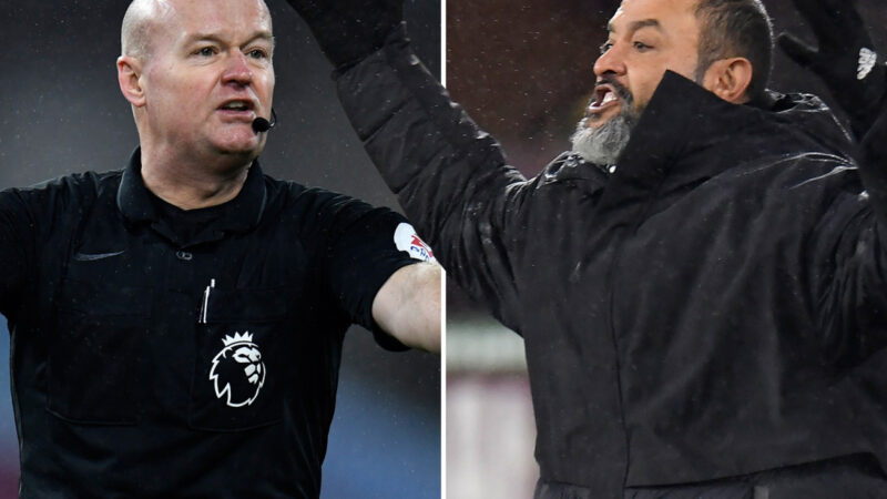 Lee Mason: Nuno Espirito Santo diz que o árbitro ‘não é bom o suficiente’ após a derrota dos Wolves
