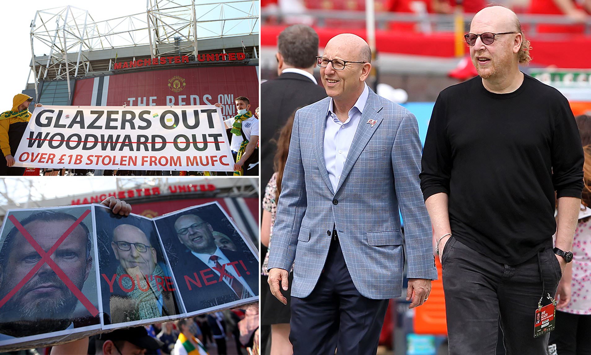 Manchester United v Liverpool: Centenas de fãs em protesto anti-Glazer em Old Trafford